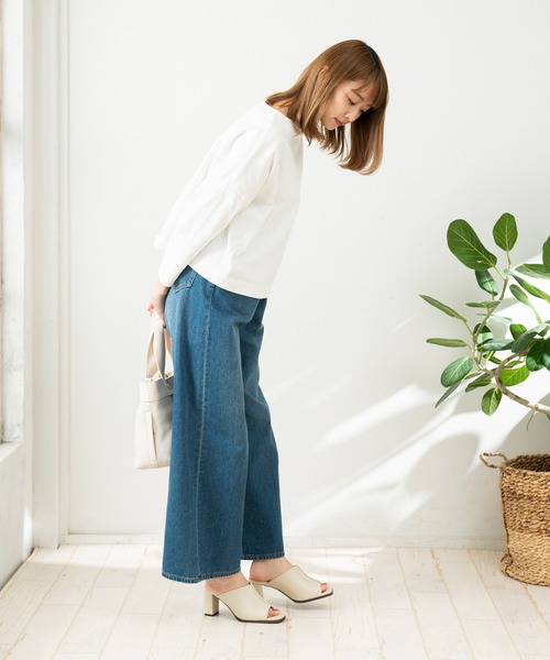 menue(メヌエ)の「スクエアトゥセンターシーム7cmヒールミュール(サンダル・レディース・アイボリー/ブラック/ブルー系その他/パイソン・L/M/XS/XXS/LL/S/3L)」の15枚目の写真