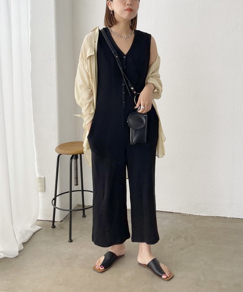 Shelly island（シェリーアイランド）の「BIGポケットシアーオーバーシャツ（シャツ/ブラウス・レディース・ホワイト/ライトグレー/イエロー・M）」の19枚目の写真