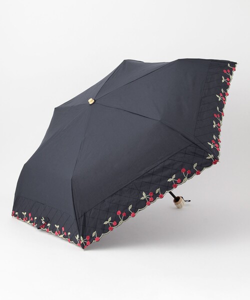 ボーダリングチェリーパラソル折りたたみ 折りたたみ傘 傘 折りたたみ傘 Feroux フェルゥ のファッション セール