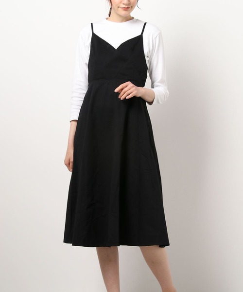 バックリボンカシュクールキャミワンピース ワンピース Emi エミプラス のファッション