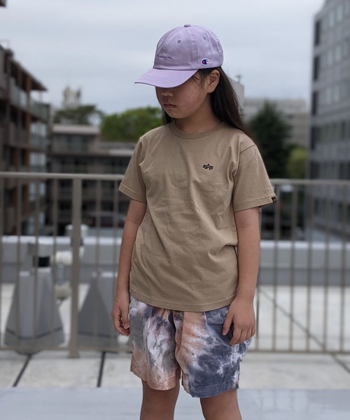 Alpha Industries(アルファインダストリーズ)の「ALPHA/アルファ キッズ フライングAマークバックプリントTEE(Tシャツ/カットソー・キッズ・ホワイト/ネイビー/ベージュ・130/140/150)」の7枚目の写真