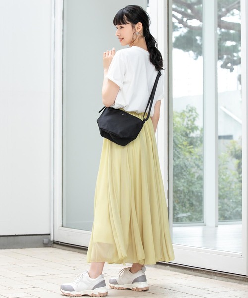 Edit Sheen(エディットシーン)の「ユニセックスシンプルナイロンサコッシュ(ボディバッグ/ウエストポーチ・レディース・ベージュ/ブラック/オレンジ・FREE)」の15枚目の写真