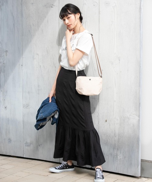 Edit Sheen(エディットシーン)の「ユニセックスシンプルナイロンサコッシュ(ボディバッグ/ウエストポーチ・レディース・ベージュ/ブラック/オレンジ・FREE)」の21枚目の写真