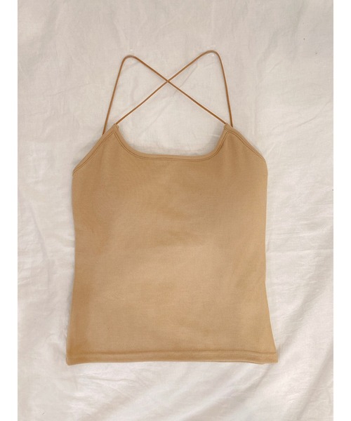 Vicente（ヴィセンテ）の「Back cross camisole　【カップ付き】（キャミソール・レディース・ブラック/ベージュ/ブルー・FREE）」の5枚目の写真