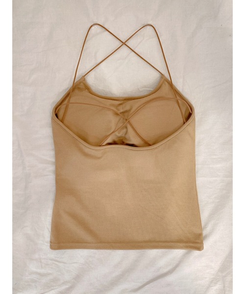 Vicente（ヴィセンテ）の「Back cross camisole　【カップ付き】（キャミソール・レディース・ブラック/ベージュ/ブルー・FREE）」の10枚目の写真