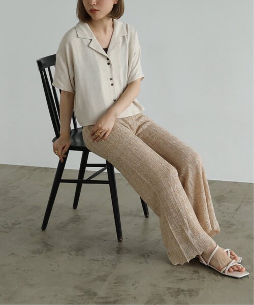 RAY CASSIN(レイカズン)の「メランジ透かし編みニットパンツ(その他パンツ・レディース・カーキ/キャメル/キナリ・FREE)」の11枚目の写真