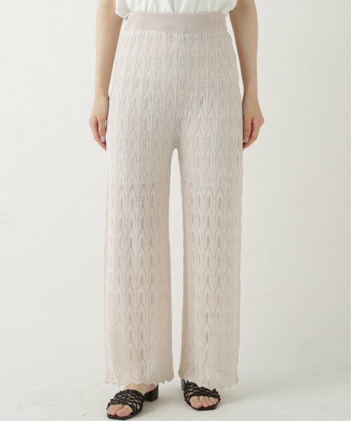 RAY CASSIN(レイカズン)の「メランジ透かし編みニットパンツ(その他パンツ・レディース・カーキ/キャメル/キナリ・FREE)」の19枚目の写真