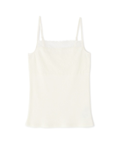 FREE'S MART（フリーズマート）の「テレコレースキャミソール（キャミソール・レディース・ブラック/ホワイト・FREE）」の2枚目の写真