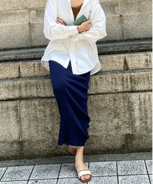 ulu | original Long rib tight skirt(スカート)