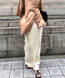 ulu | original Long rib tight skirt(スカート)
