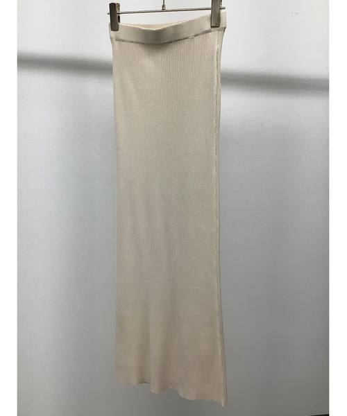 ulu（ウル）の「original Long rib tight skirt（スカート・レディース・ネイビー/クリーム・FREE）」の7枚目の写真