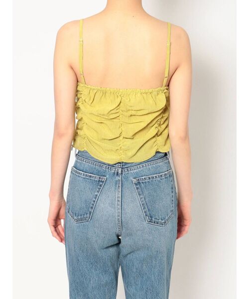 EVRIS（エヴリス）の「シャーリングクロップドトップス（キャミソール・レディース・ホワイト/ブラック/イエロー・FREE）」の11枚目の写真