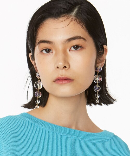ANEVER（アンエバー）の「LONG DROPPED イヤリング（イヤリング・レディース・ホワイト系・F）」の3枚目の写真