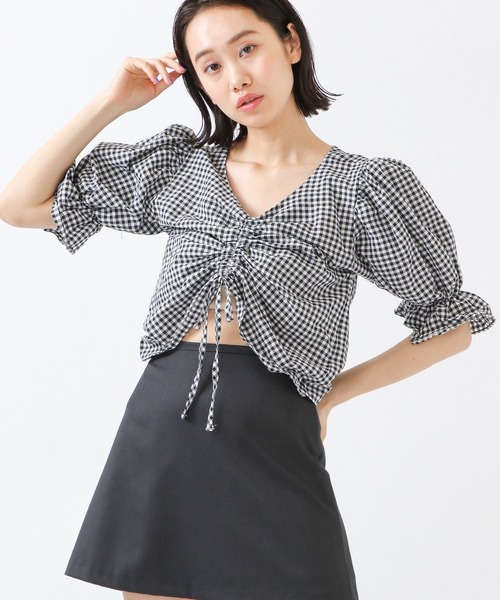セール 3 3field Trip ストリングチェックブラウス シャツ ブラウス Aland エーランド のファッション通販 Zozotown