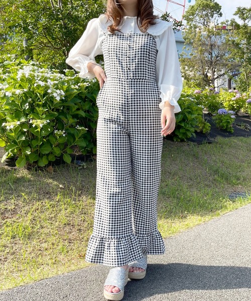 apres jour（アプレジュール）の「アソートバックリボンサロペ【ZOZOTOWN限定アイテム】（サロペット/オーバーオール・レディース・モカ/ブラック/ホワイト系その他/アイボリー/ブラック系その他・MEDIUM/SMALL/X-LARGE）」の4枚目の写真