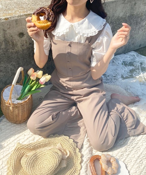 apres jour（アプレジュール）の「アソートバックリボンサロペ【ZOZOTOWN限定アイテム】（サロペット/オーバーオール・レディース・モカ/ブラック/ホワイト系その他/アイボリー/ブラック系その他・MEDIUM/SMALL/X-LARGE）」の5枚目の写真