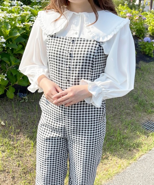 apres jour（アプレジュール）の「アソートバックリボンサロペ【ZOZOTOWN限定アイテム】（サロペット/オーバーオール・レディース・モカ/ブラック/ホワイト系その他/アイボリー/ブラック系その他・MEDIUM/SMALL/X-LARGE）」の8枚目の写真