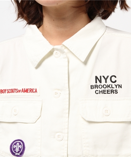 WEGO（ウィゴー）の「WEGO/ボーイスカウトシャツ（シャツ/ブラウス・レディース・ホワイト/カーキ/その他1・FREE）」の10枚目の写真