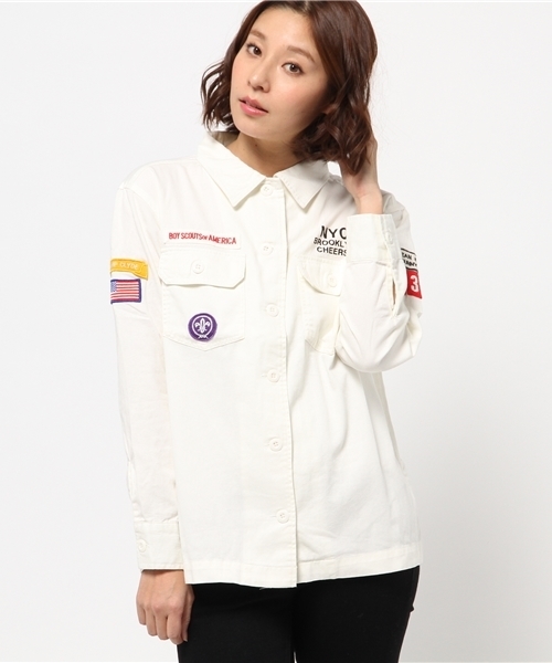 WEGO（ウィゴー）の「WEGO/ボーイスカウトシャツ（シャツ/ブラウス・レディース・ホワイト/カーキ/その他1・FREE）」の17枚目の写真