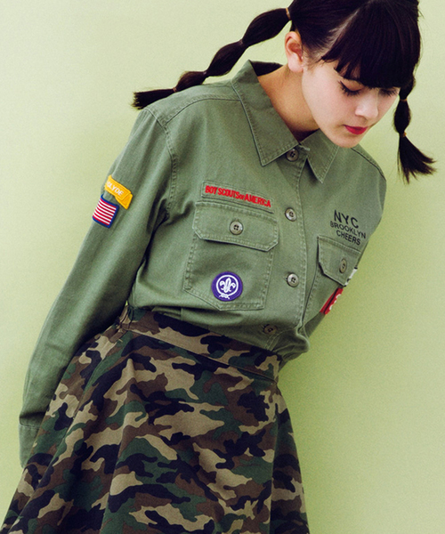 WEGO（ウィゴー）の「WEGO/ボーイスカウトシャツ（シャツ/ブラウス・レディース・ホワイト/カーキ/その他1・FREE）」の16枚目の写真