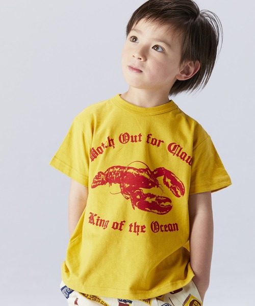 Life Support Products（ライフサポートプロダクツ）の「ヴィンテージグラフィックTシャツ（80～150cm）（Tシャツ/カットソー・キッズ・ホワイト/ライトブルー/ベージュ/オフホワイト/ピンク/グリーン/マスタード/レモンイエロー/チャコール/ブラック・90/100/110/120/80/130/95/140/150）」の8枚目の写真