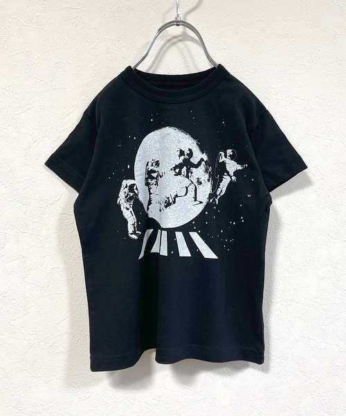 Life Support Products（ライフサポートプロダクツ）の「ヴィンテージグラフィックTシャツ（80～150cm）（Tシャツ/カットソー・キッズ・ホワイト/ライトブルー/ベージュ/オフホワイト/ピンク/グリーン/マスタード/レモンイエロー/チャコール/ブラック・90/100/110/120/80/130/95/140/150）」の3枚目の写真