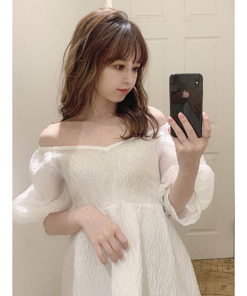 dazzlin（ダズリン）の「プチオープンフレアチュニック（チュニック・レディース・ブラック/オフホワイト・FREE）」の12枚目の写真