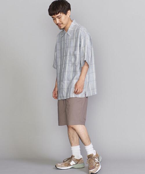 BEAUTY&YOUTH UNITED ARROWS（ビューティーアンドユースユナイテッドアローズ）の「BY リネン ラミー チェック ビッグシルエット シャツ（シャツ/ブラウス・メンズ・ライトブルー/ナチュラル・X-LARGE/SMALL/LARGE/MEDIUM）」の21枚目の写真