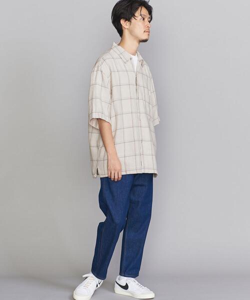 BEAUTY&YOUTH UNITED ARROWS（ビューティーアンドユースユナイテッドアローズ）の「BY リネン ラミー チェック ビッグシルエット シャツ（シャツ/ブラウス・メンズ・ライトブルー/ナチュラル・X-LARGE/SMALL/LARGE/MEDIUM）」の11枚目の写真