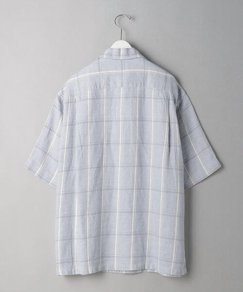 BEAUTY&YOUTH UNITED ARROWS（ビューティーアンドユースユナイテッドアローズ）の「BY リネン ラミー チェック ビッグシルエット シャツ（シャツ/ブラウス・メンズ・ライトブルー/ナチュラル・X-LARGE/SMALL/LARGE/MEDIUM）」の13枚目の写真