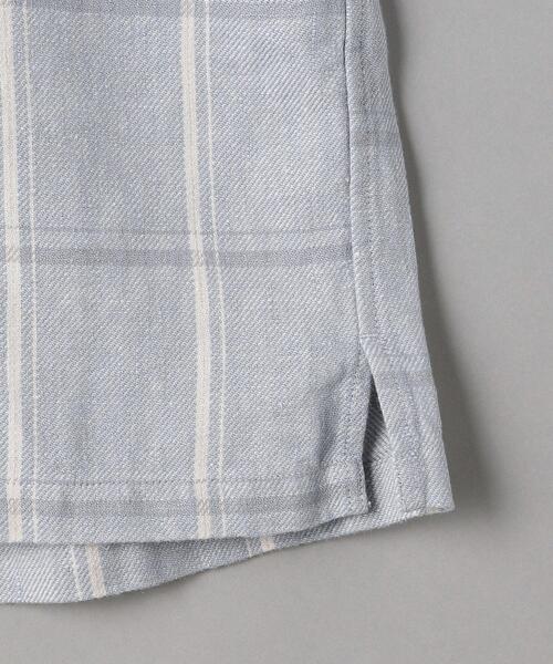 BEAUTY&YOUTH UNITED ARROWS（ビューティーアンドユースユナイテッドアローズ）の「BY リネン ラミー チェック ビッグシルエット シャツ（シャツ/ブラウス・メンズ・ライトブルー/ナチュラル・X-LARGE/SMALL/LARGE/MEDIUM）」の16枚目の写真