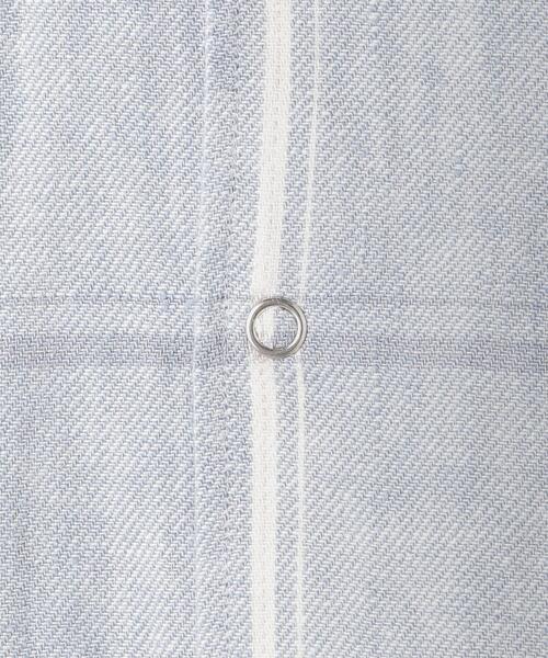 BEAUTY&YOUTH UNITED ARROWS（ビューティーアンドユースユナイテッドアローズ）の「BY リネン ラミー チェック ビッグシルエット シャツ（シャツ/ブラウス・メンズ・ライトブルー/ナチュラル・X-LARGE/SMALL/LARGE/MEDIUM）」の7枚目の写真