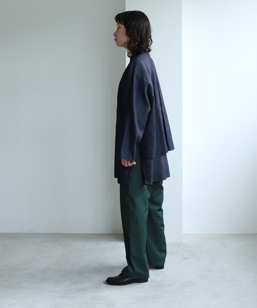 yuni（ユニ　）の「ウール混 LUNAFA　wide petti パンツ（その他パンツ・レディース・グリーン/グレー/ピンク/オレンジ/ブラック/ダークブラウン・FREE）」の10枚目の写真