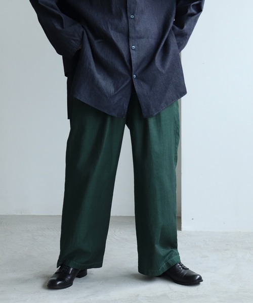 yuni（ユニ　）の「ウール混 LUNAFA　wide petti パンツ（その他パンツ・レディース・グリーン/グレー/ピンク/オレンジ/ブラック/ダークブラウン・FREE）」の9枚目の写真