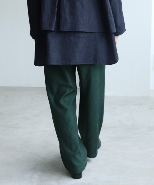 yuni（ユニ　）の「ウール混 LUNAFA　wide petti パンツ（その他パンツ・レディース・グリーン/グレー/ピンク/オレンジ/ブラック/ダークブラウン・FREE）」の11枚目の写真