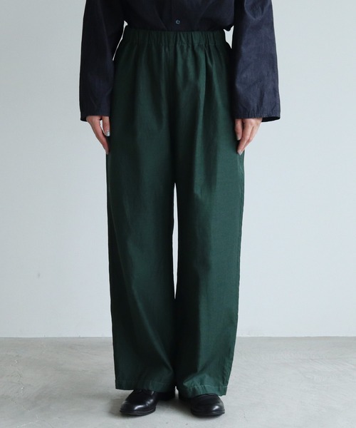 yuni（ユニ　）の「ウール混 LUNAFA　wide petti パンツ（その他パンツ・レディース・グリーン/グレー/ピンク/オレンジ/ブラック/ダークブラウン・FREE）」の14枚目の写真