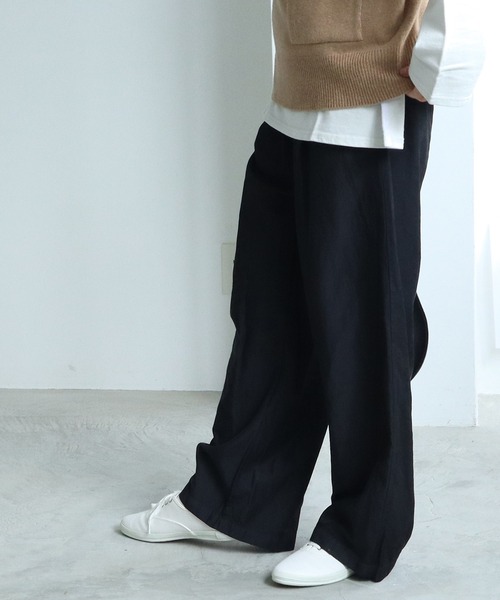 yuni（ユニ　）の「ウール混 LUNAFA　wide petti パンツ（その他パンツ・レディース・グリーン/グレー/ピンク/オレンジ/ブラック/ダークブラウン・FREE）」の21枚目の写真