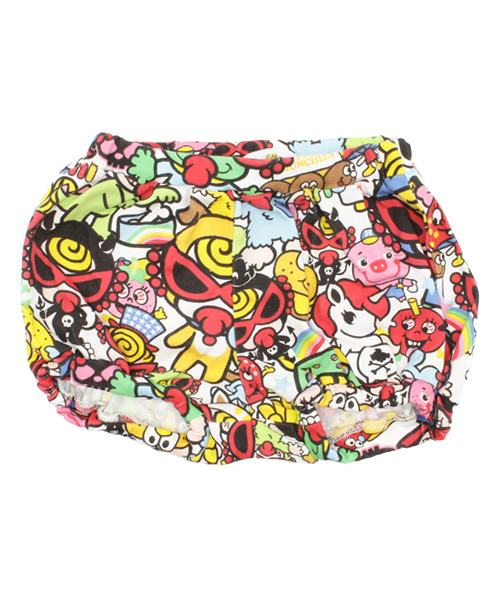 HYSTERIC MINI（ヒステリックミニ）の「BABY Hungry meet the Monsters 総柄 1分丈ブルマ（その他パンツ・キッズ・グリーン系その他/ホワイト系その他/ブラック系その他・FREE）」の2枚目の写真