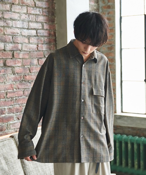 Alpinus（アルピナス）の「Alpinus - lose silhouette regular color shirt /ルーズシルエットレギュラーカラーシャツ（シャツ/ブラウス・メンズ・チャコールグレー/ネイビー/ブラウン・SMALL/MEDIUM）」の20枚目の写真
