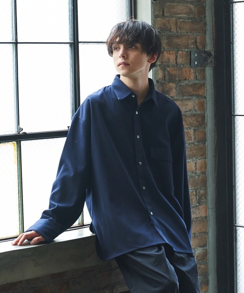 Alpinus（アルピナス）の「Alpinus - lose silhouette regular color shirt /ルーズシルエットレギュラーカラーシャツ（シャツ/ブラウス・メンズ・チャコールグレー/ネイビー/ブラウン・SMALL/MEDIUM）」の22枚目の写真