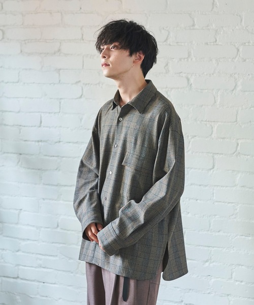 Alpinus（アルピナス）の「Alpinus - lose silhouette regular color shirt /ルーズシルエットレギュラーカラーシャツ（シャツ/ブラウス・メンズ・チャコールグレー/ネイビー/ブラウン・SMALL/MEDIUM）」の18枚目の写真