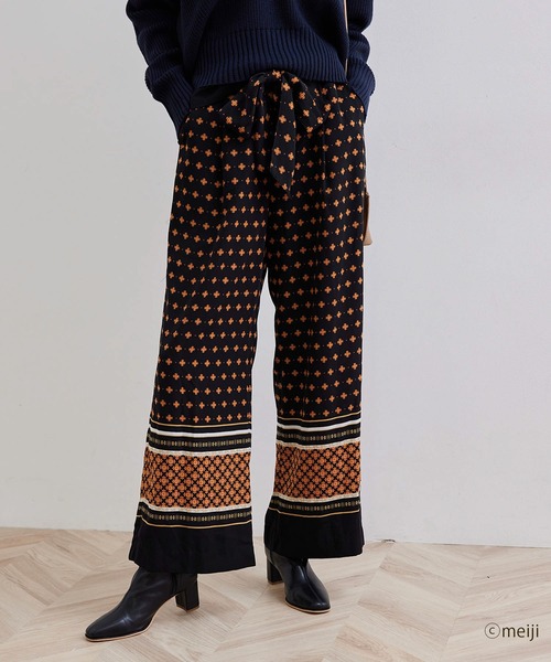 ROPE' PICNIC(ロペピクニック)の「【CHELSEA×ROPE' PICNIC】ワイドパンツ(その他パンツ・レディース・ピンク/グリーン/オレンジ系その他・40/38)」の3枚目の写真