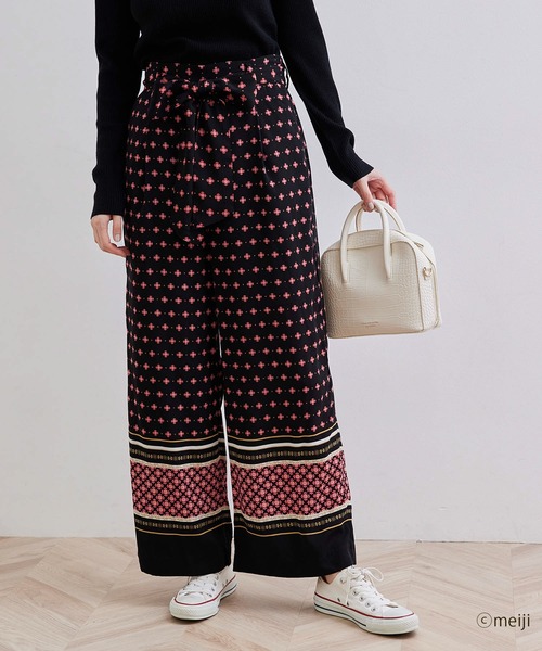 ROPE' PICNIC(ロペピクニック)の「【CHELSEA×ROPE' PICNIC】ワイドパンツ(その他パンツ・レディース・ピンク/グリーン/オレンジ系その他・40/38)」の1枚目の写真