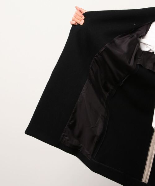 KAZUYUKI KUMAGAI ATTACHMENT（カズユキクマガイアタッチメント）の「MILLED WOOL KNIT BELTED COAT（その他アウター・メンズ・ブラック/ベージュ・1/2）」の12枚目の写真