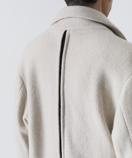 KAZUYUKI KUMAGAI ATTACHMENT（カズユキクマガイアタッチメント）の「MILLED WOOL KNIT BELTED COAT（その他アウター・メンズ・ブラック/ベージュ・1/2）」の18枚目の写真