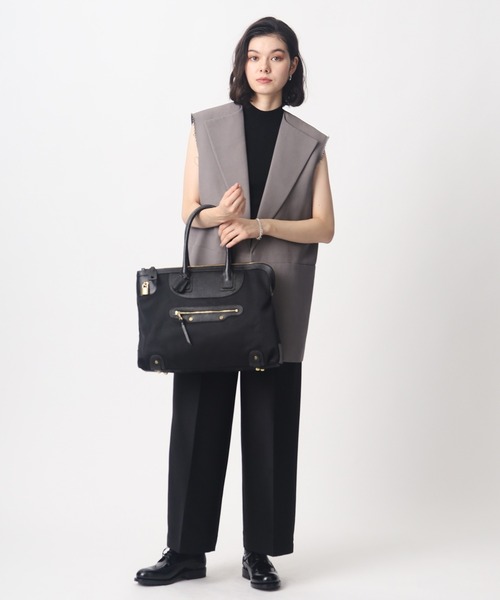 TOFF&LOADSTONE（トフアンドロードストーン）の「Key nylon（キーナイロン）（トートバッグ・レディース・ダークネイビー/ブラック/ライトグレー系9・FREE）」の13枚目の写真