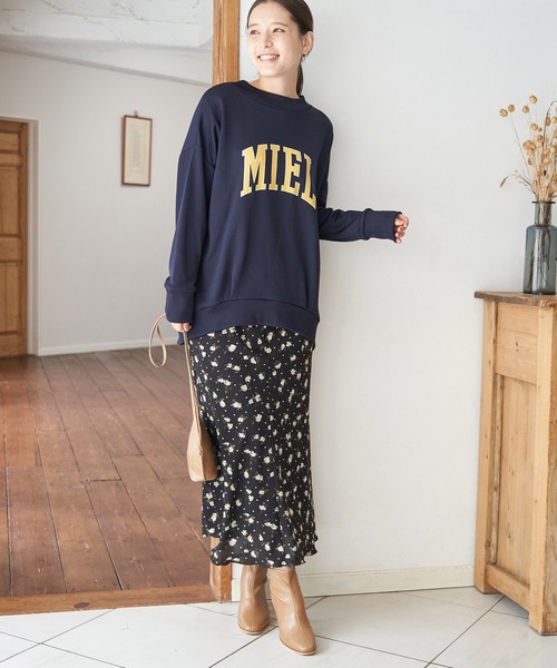 ROPE' PICNIC（ロペピクニック）の「【リンクコーデ】花ドット柄マーメイドマキシスカート（スカート・レディース・ブラック/グレー/ベージュ・36/38）」の7枚目の写真
