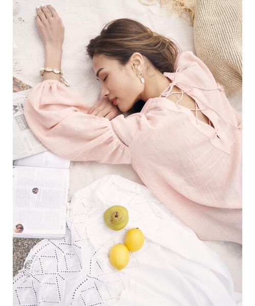 To the sea（トゥーザシー）の「2WAY スモッグチュニックトップス（シャツ/ブラウス・レディース・オレンジ/アイボリー・FREE）」の21枚目の写真