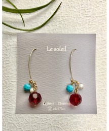【Le soleil】エレガント　スワロフスキーピアス(MA)