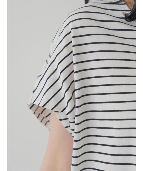 AMERICAN HOLIC(アメリカンホリック)の「ボーダーVネックサイドタックカットプルオーバー(Tシャツ/カットソー・レディース・ブラウン/ホワイト系その他4/ブラック系その他4・M/L)」の11枚目の写真